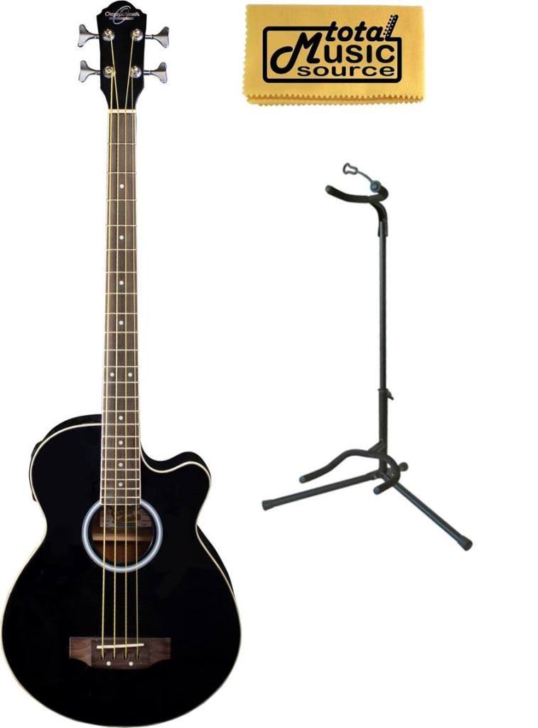 Black Acoustic-Electric Bass with Gig Bag L268