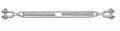 1/2Inx9In Jaw/Jaw Turnbuckle Galv E804