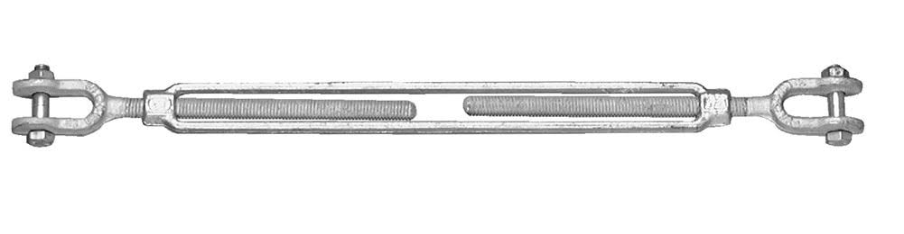 1/2Inx9In Jaw/Jaw Turnbuckle Galv E804
