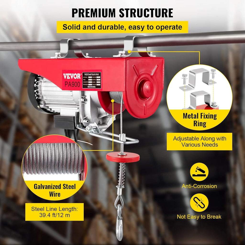 2000 lb Electric Hoist with Remote Control M5442