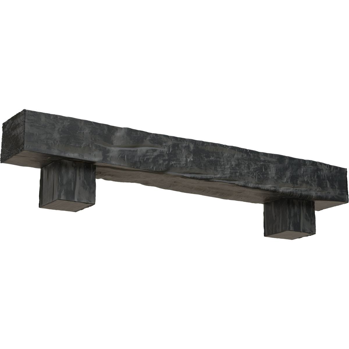 Aged Ash Faux Wood Fireplace Mantel Kit with Corbels S892