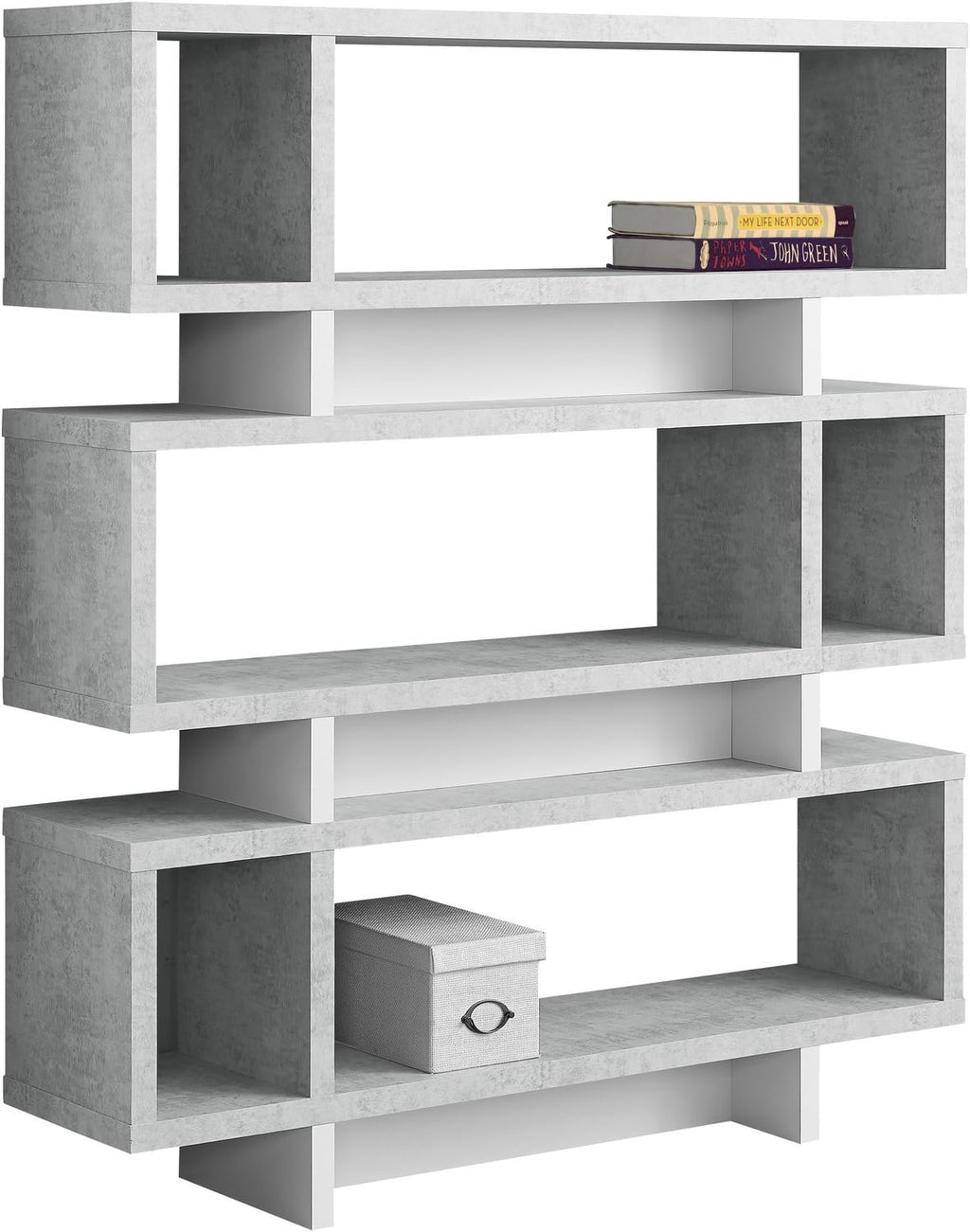 White Modern Style Bookcase, 47.2 54.5 K73450