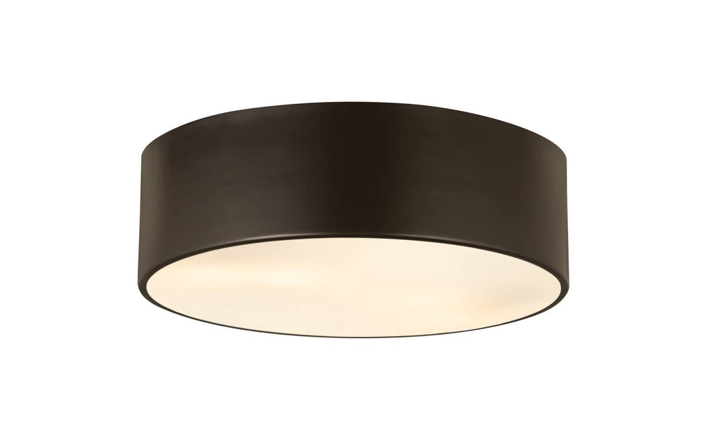 3 Light Flush Mount Bronze Finish E380